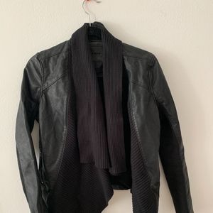 Blank NYC Leather Sweater Jacket (Size M)
